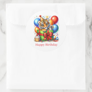 Alles Gute zum Geburtstag Tiger Aufkleber