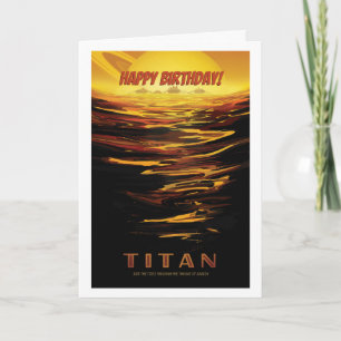 Alles Gute zum Geburtstag! Titan Moon of Saturn Karte