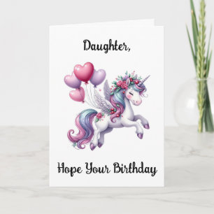 Alles Gute zum Geburtstag Tochter Einhorn Karte