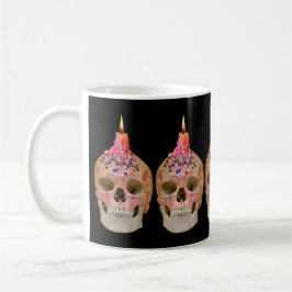 Alles Gute zum Geburtstag Totenkopf Kerze Hexe Gru Kaffeetasse
