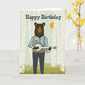 Alles Gute zum Geburtstag - tragen Sie, Karte (Gelbe Blume)