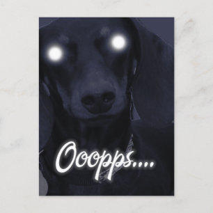 Alles Gute zum Geburtstag - Trick Candles - Dackel Postkarte