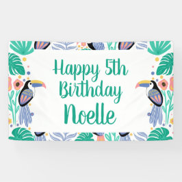 Alles Gute zum Geburtstag! Tropischer Toucan Bird Banner
