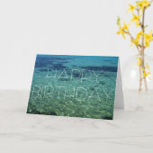 Alles Gute zum Geburtstag - tropisches Paradies - Karte (Gelbe Blume)