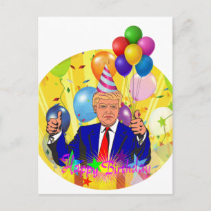 Alles Gute zum Geburtstag Trump Postkarte