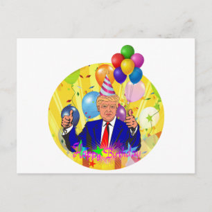 Alles Gute zum Geburtstag Trump Postkarte