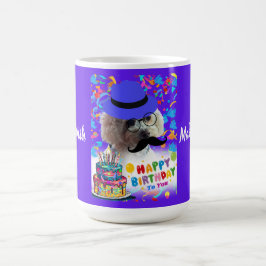 Alles Gute zum Geburtstag, um eine süße Poodle-Tas Kaffeetasse