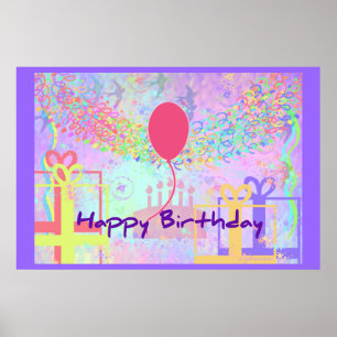Alles Gute zum Geburtstag und die besten Wünsche E Poster