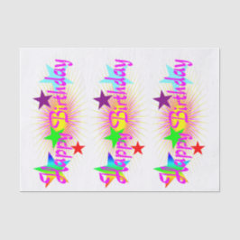 Alles Gute zum Geburtstag und die Sterne Seidenpapier