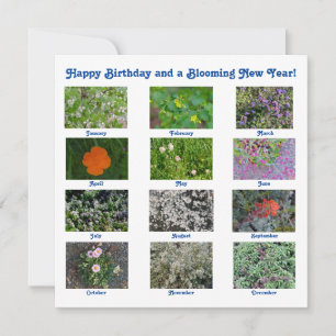 Alles Gute zum Geburtstag und ein blühendes neues  Mitteilungskarte