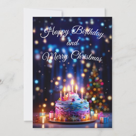 Alles Gute zum Geburtstag und frohe Weihnachten (Vorderseite)