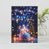 Alles Gute zum Geburtstag und frohe Weihnachten (Stehend Vorderseite)