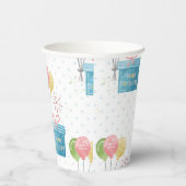 Alles Gute zum Geburtstag und Geschenkboxen Pappbecher (Rechts)