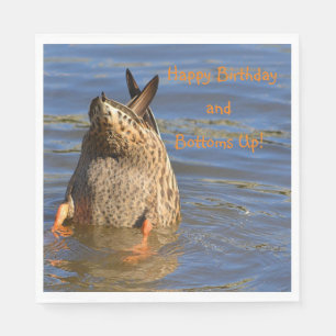 Alles Gute zum Geburtstag und Unterseiten oben Serviette