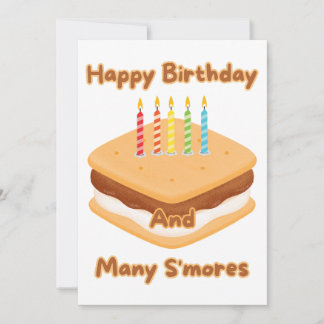 Alles Gute zum Geburtstag und viele S'mores Einlad Einladung