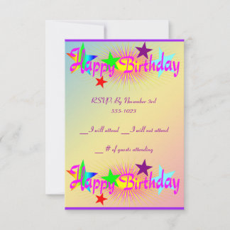 Alles Gute zum Geburtstag und zu den Sternen - Einladung