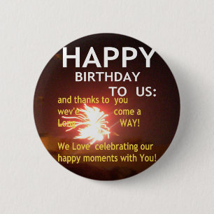Alles Gute zum Geburtstag uns Kunstprint Button