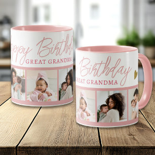 Alles Gute zum Geburtstag Urgroßmutter 5 Foto-Coll Tasse