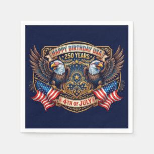 Alles Gute zum Geburtstag USA 250 Jahre Patrioti Serviette