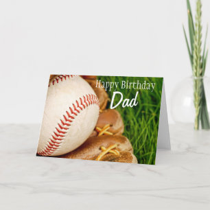 Alles Gute zum Geburtstag Vater Baseball mit Mitt Karte