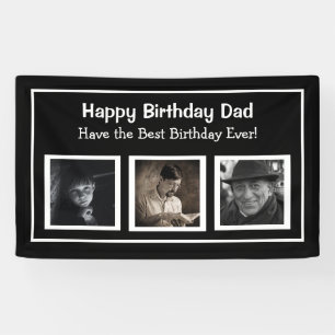 Alles Gute zum Geburtstag Vater, Black Birthday Ba Banner