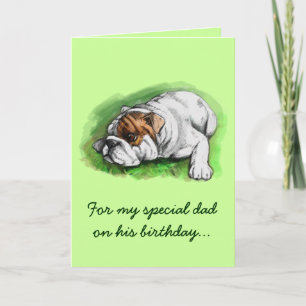 Alles Gute zum Geburtstag Vater: Bulldog Karte