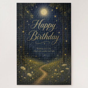 Alles Gute zum Geburtstag Verzauberter Wald Mondli Puzzle