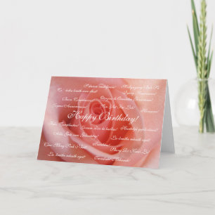 Alles Gute zum Geburtstag - viele Sprachen Karte