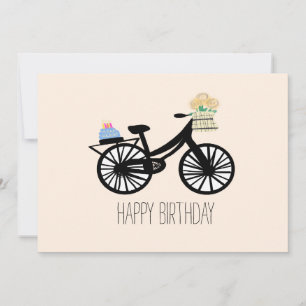 Alles Gute zum Geburtstag Vintage Fahrrad Kuchen B Karte