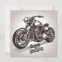 Alles Gute zum Geburtstag Vintage-Motorrad