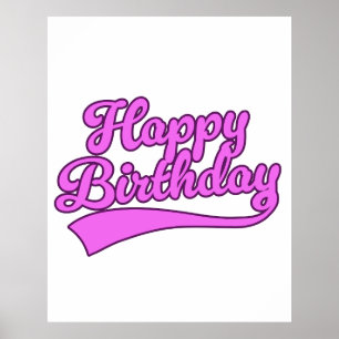 Alles Gute zum Geburtstag Vintage-Schrift Poster