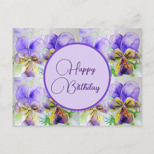 Alles Gute zum Geburtstag Viola florale Damen Post Postkarte