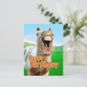 Alles Gute zum Geburtstag vom glücklichen Pferd Postkarte (Stehend Vorderseite)