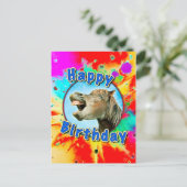 Alles Gute zum Geburtstag vom lachenden Pferd Postkarte (Stehend Vorderseite)