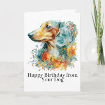 Alles Gute zum Geburtstag vom süßen floralen Dachs