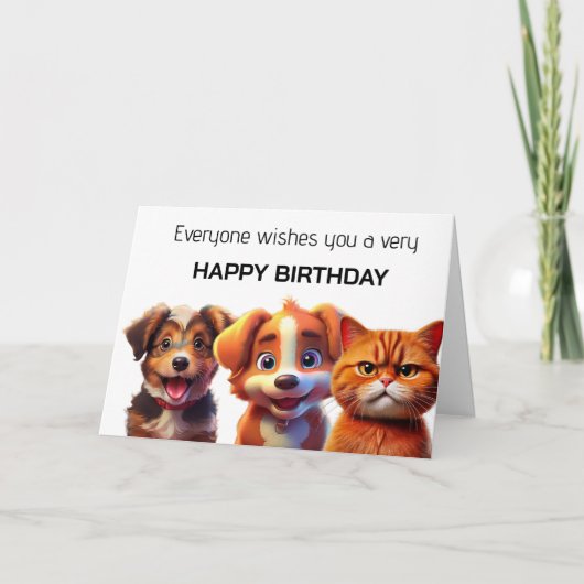 Alles Gute zum Geburtstag von allen Karte (Vorderseite)