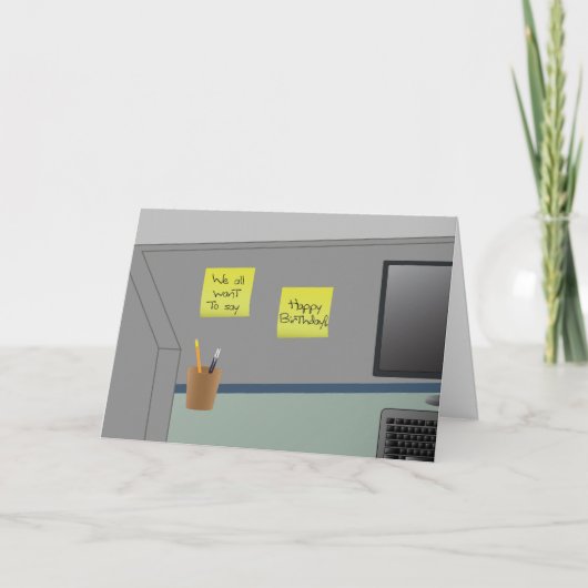 Alles Gute zum Geburtstag, von allen uns! Karte (Vorderseite)