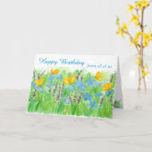 Alles Gute zum Geburtstag von allen uns Karte (Gelbe Blume)