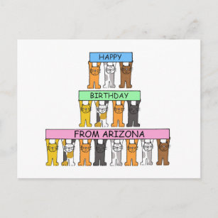 Alles Gute zum Geburtstag von Arizona Cartoon Katz Postkarte