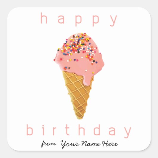 Alles Gute zum Geburtstag von Custom Stickers Ice (Vorderseite)