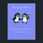 Alles Gute zum Geburtstag von den Pinguinen Postkarte<br><div class="desc">Ich zeichnete die Penguins für meinen Freund,  der Lieben Penguins und dessen Geburtstag in sechs Tage ist. Alles Gute zum Geburtstag Marko. Dieses ist für Sie. Entschuldigen Sie meine schlechten zeichnenden Fähigkeiten:)</div>
