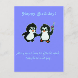 Alles Gute zum Geburtstag von den Pinguinen Postkarte