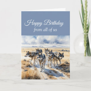 Alles Gute zum Geburtstag von der Gruppe Wolf Pack Karte