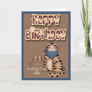 Alles Gute zum Geburtstag von der Katze Karte