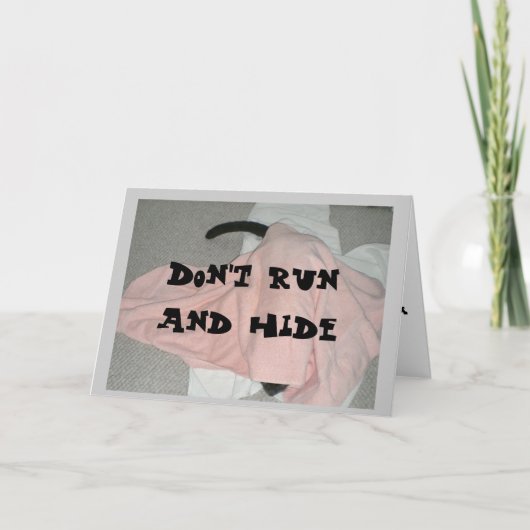 Alles Gute zum Geburtstag von der Katze Karte (Vorderseite)