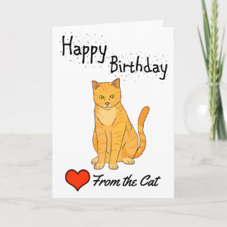 Alles Gute zum Geburtstag von der Katze Karte