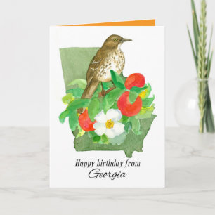 Alles Gute zum Geburtstag von Georgia Peach Rose B Karte