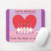 Alles Gute zum Geburtstag, von Herzen: Mousepad (Mit Mouse)