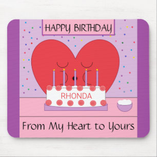 Alles Gute zum Geburtstag, von Herzen: Mousepad