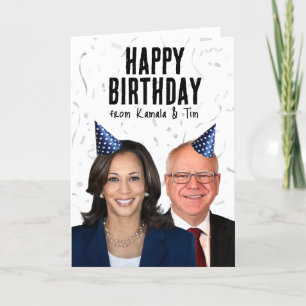 Alles Gute zum Geburtstag von Kamala und Tim Karte